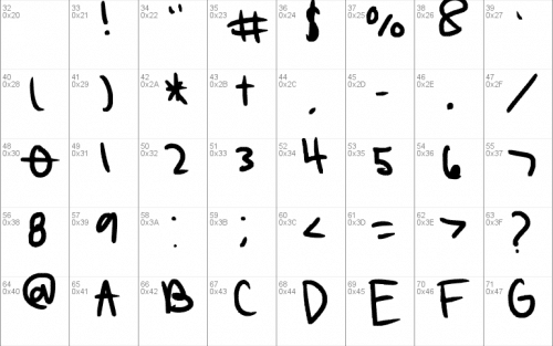 Messy Font 1