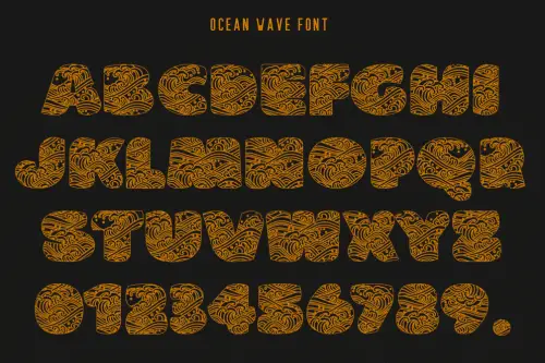 OCEAN WAVE Font  4
