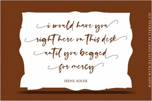 Olive Script Font 11