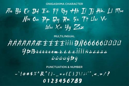 Onighasima Brush Font  6