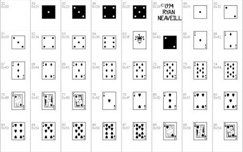 Playing Cards Font