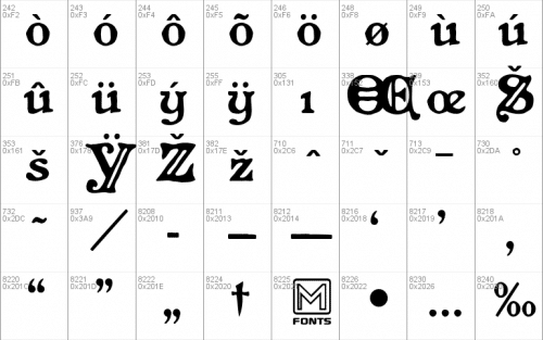 Primitive Gothic Font 4