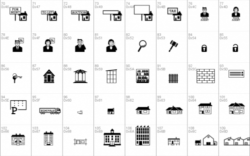 Qikicons Real Estate Font 2