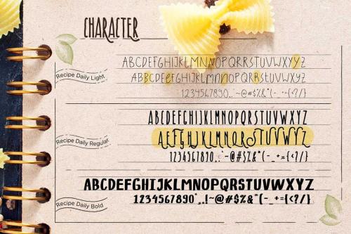 Recipe Daily Typeface