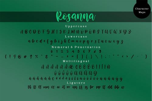 Rosanna Calligraphy Font 1