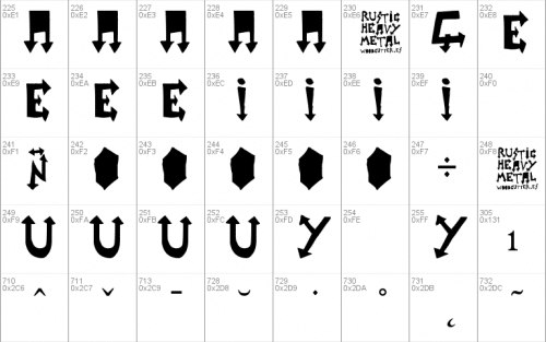 Rustic Heavy Metal Font 5