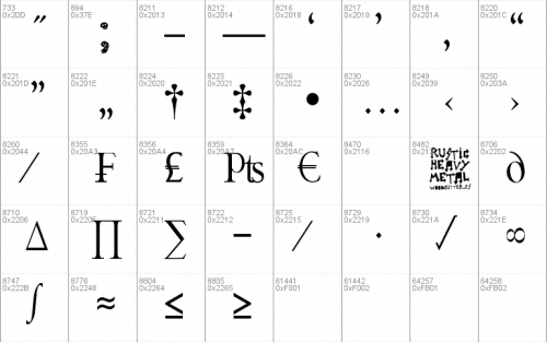 Rustic Heavy Metal Font 6