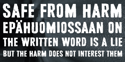 Safe From Harm Font 1