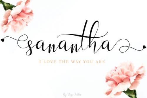 Sanantha Calligraphy Font