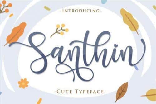Santhin Script Font