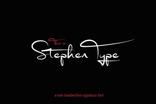 Signature Font – Stephen Type – Logo