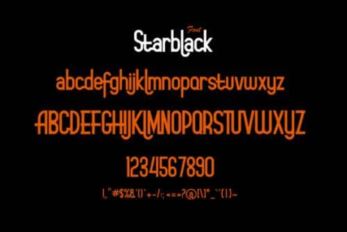Starblack Sans Serif Font 7