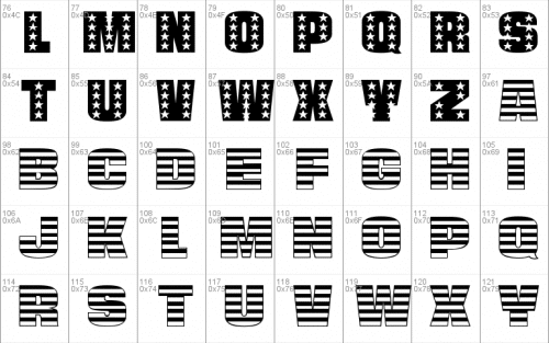 Stars And Stripes Font 1