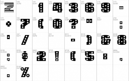 Stars And Stripes Font 2