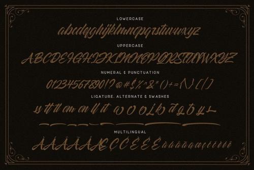 Striped King Script Font 7