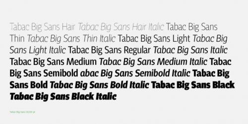 Tabac Big Sans Font Family  2