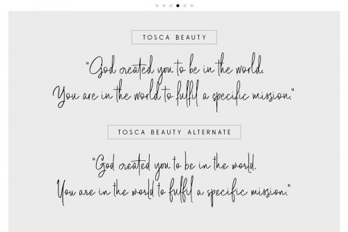 Tosca Beauty Script Font 3