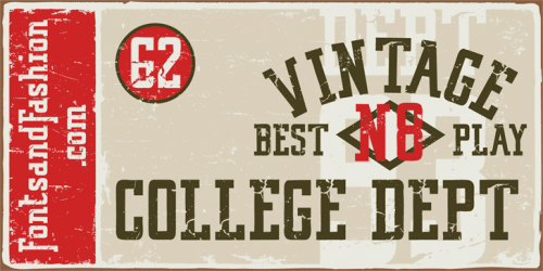 Vintage College Dept Worn Font
