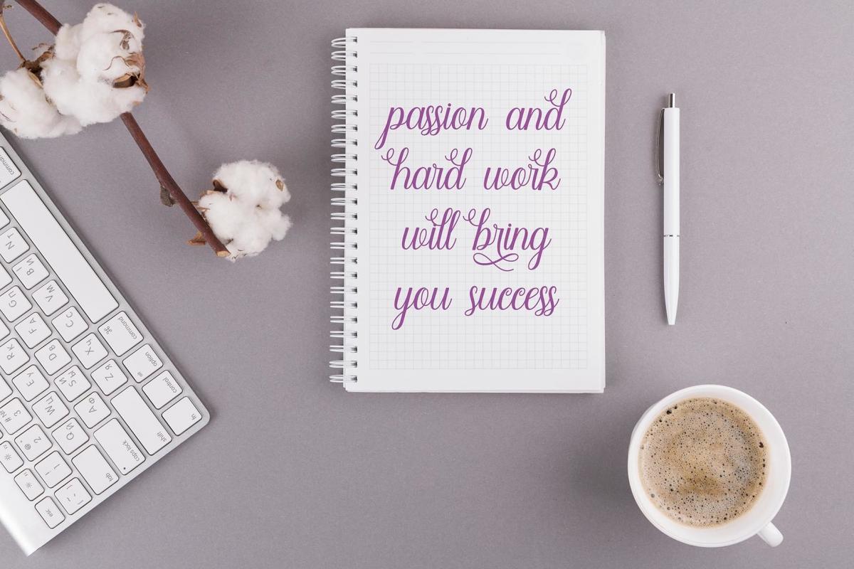 Angella Calligraphy Script Font 8