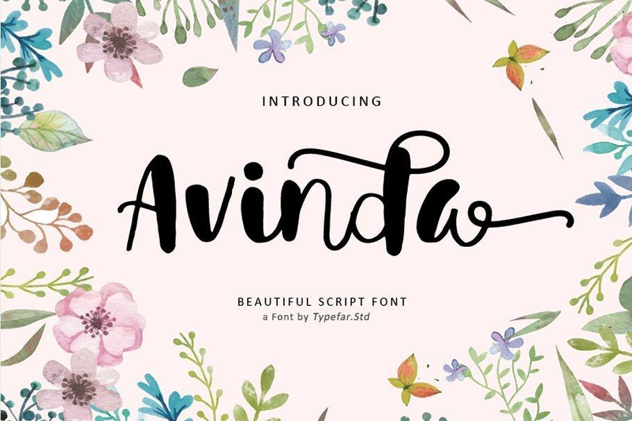 Avinda Script Font 1