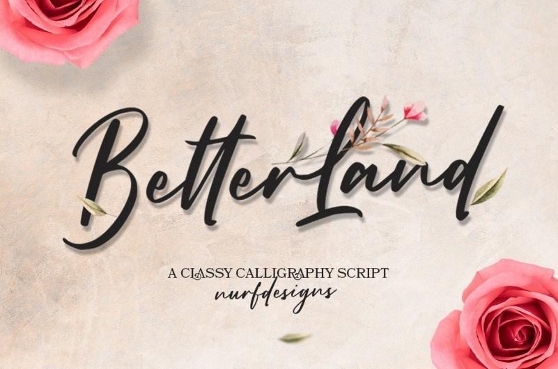 Better Land Classy Script Font