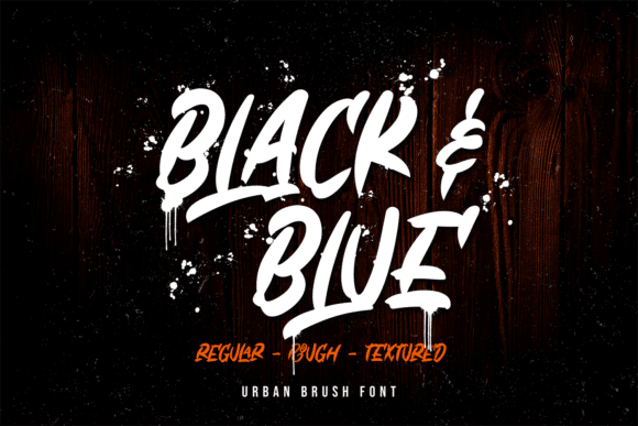 Black  Blue Brush Font 1