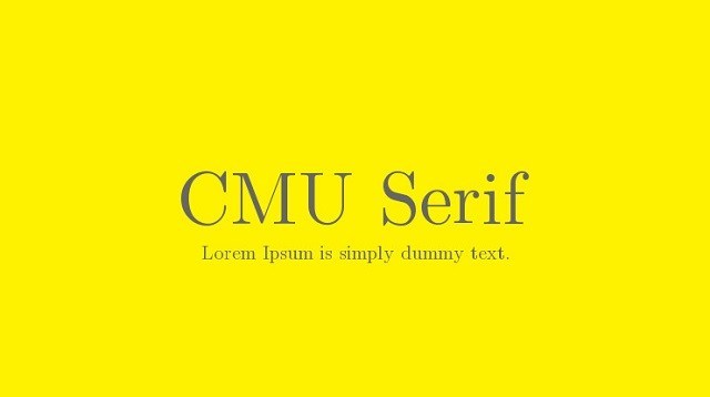 CMU Serif Roman Font Family