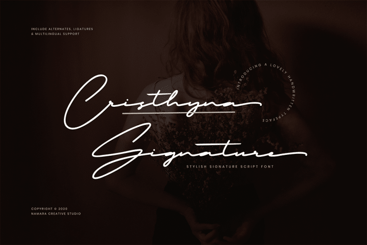 Cristhyna Signature Script Font 4
