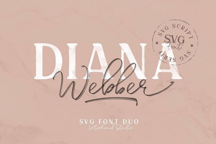 Diana Webber SVG Font Duo