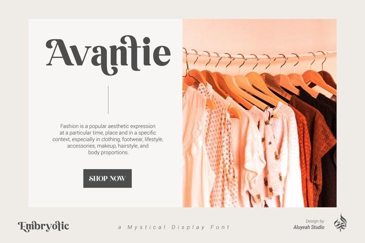 Embryotic Serif Display Font 11