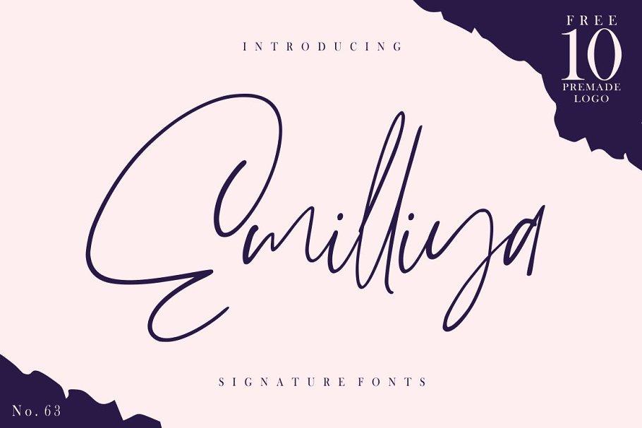 Emilliya Signature Font