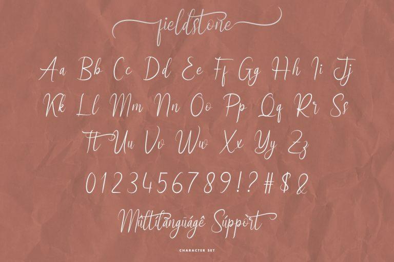 Fieldstone Calligraphy Font 4