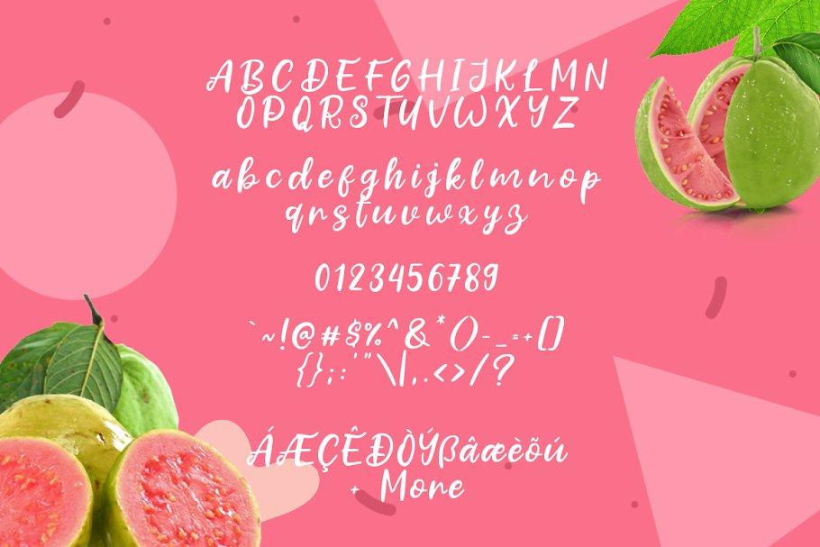 Fresh Guava Bold Script Font 6