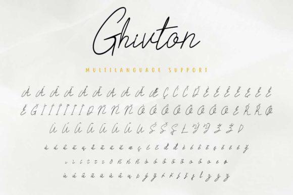 Ghivton Signature Font  7