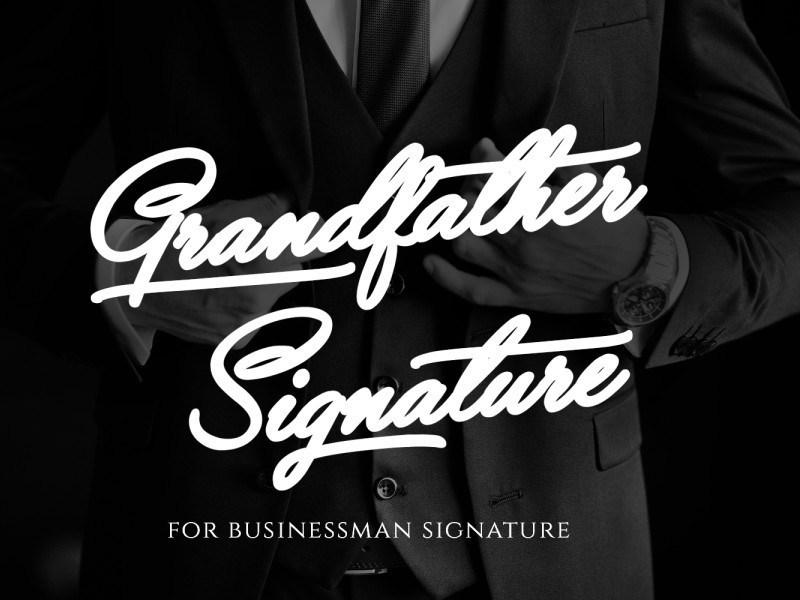 Grandfather Signature Font 1