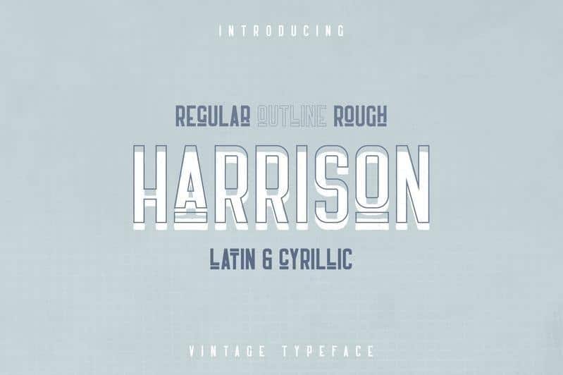Harrison Retro Typeface