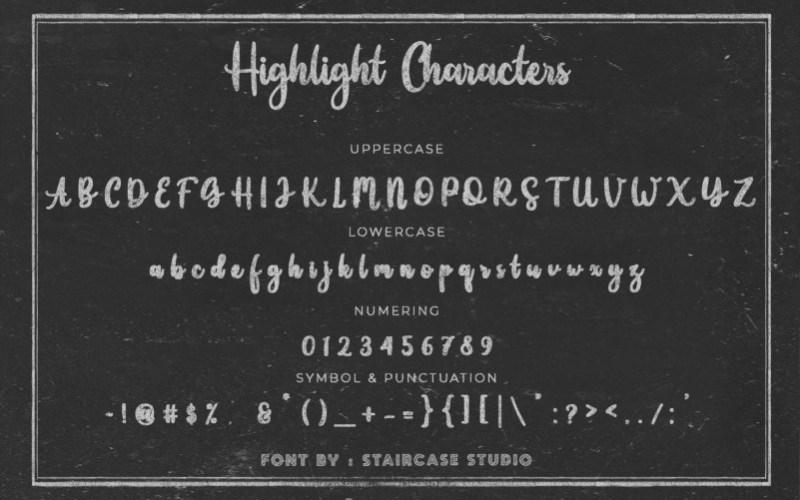 Highlight Script Font 1