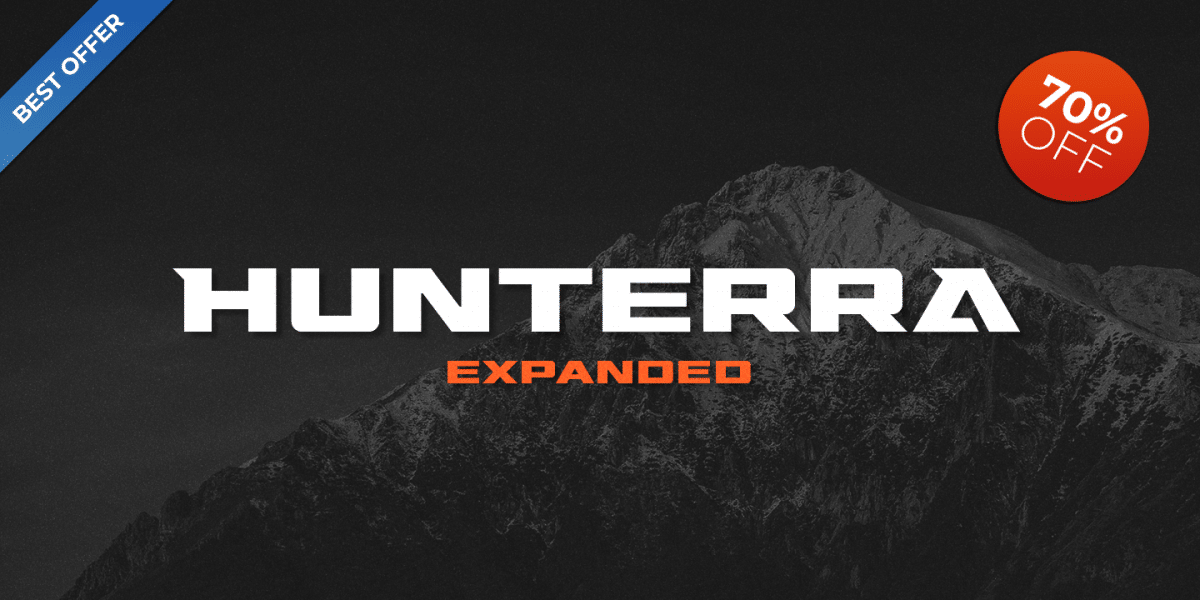 Hunterra Display Font 1