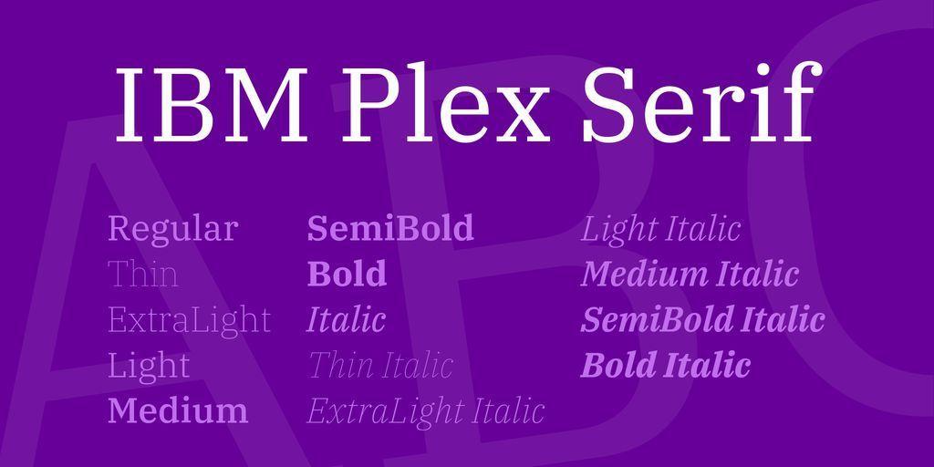 IBM Plex Serif Font Family 1