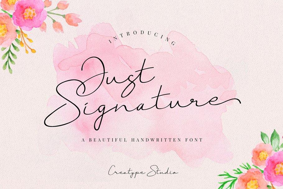 Just Signature Font 1