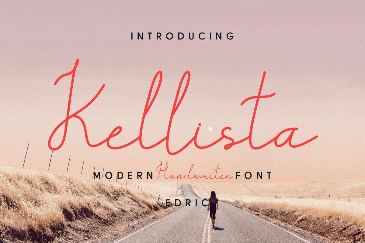 Kellista Handwritting Font 12