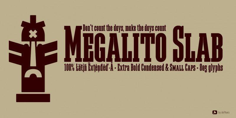 Megalito Slab  Small Caps Font 2