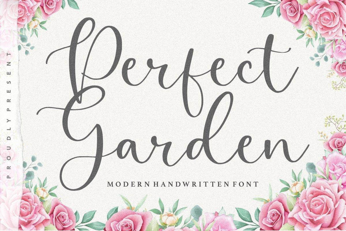 Perfect Garden Modern Handwritten Font