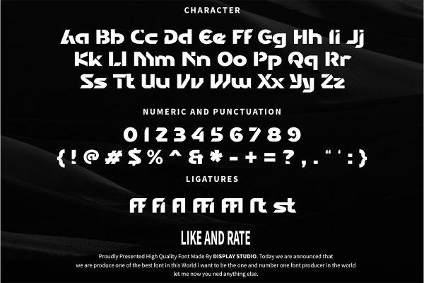 Robotic Cyborg Display Font 7