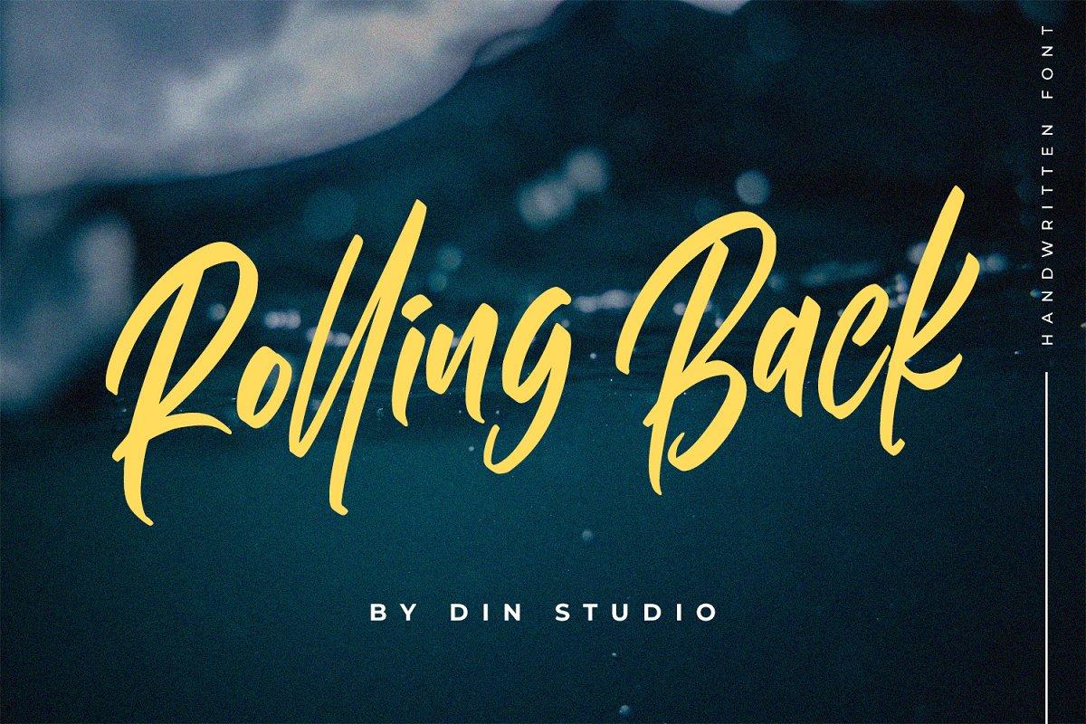 Rolling Back Script Font 1