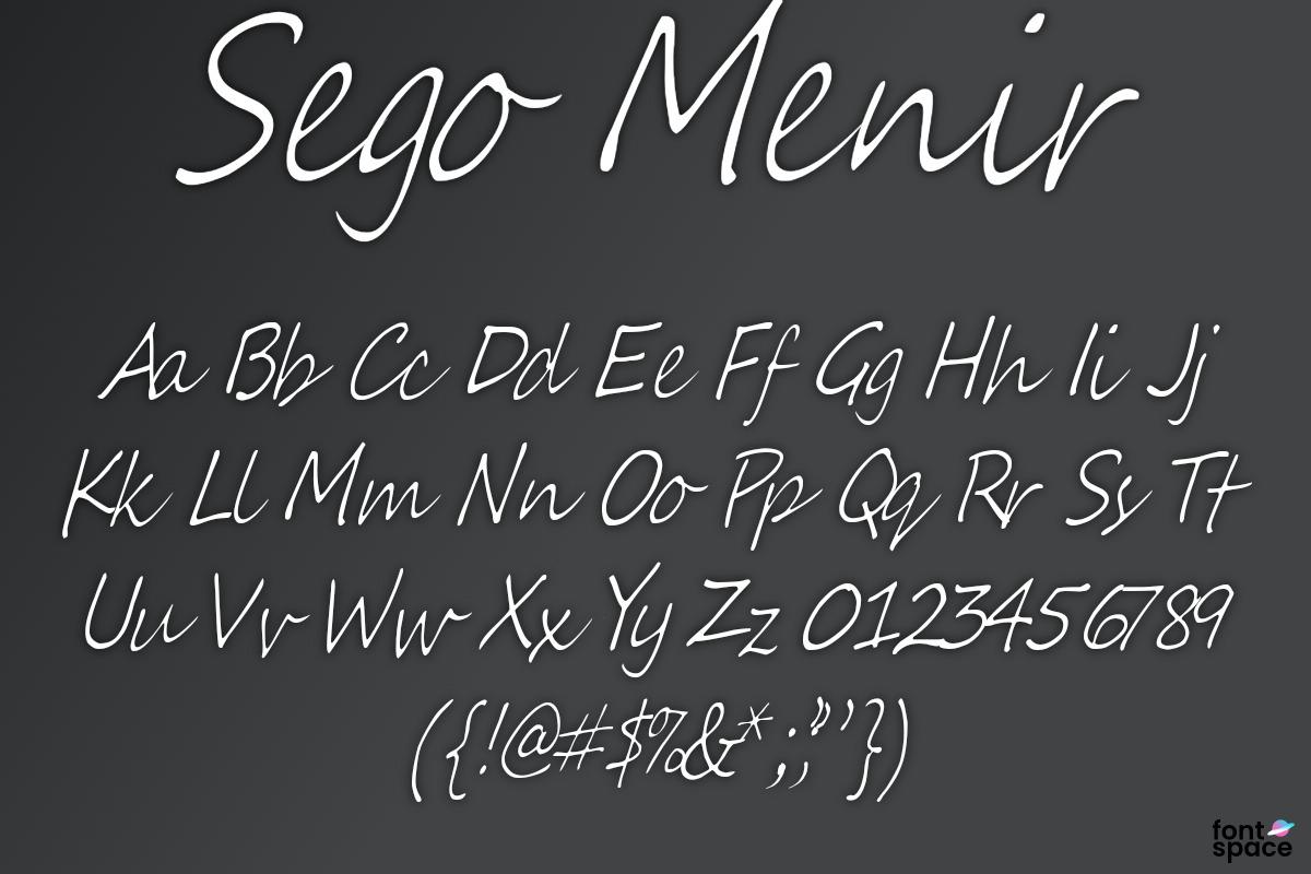 Sego Menir Font 2