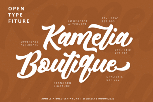 Adhellia Script Font 7