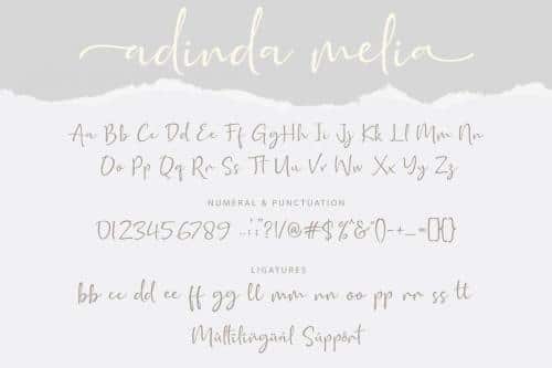 Adinda Melia Script Font 9