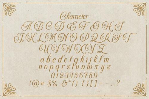 Agenda King Calligraphy Vintage Script Font 13