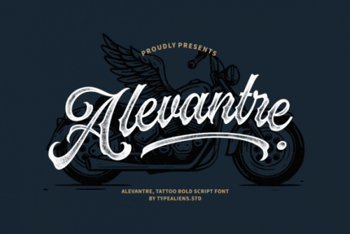 Alevantre Tattoo Bold Script Font